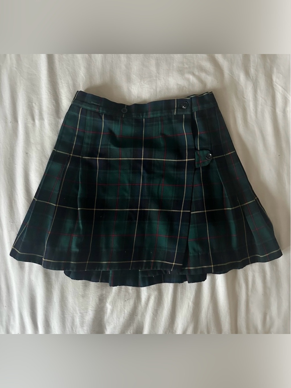 Vintage Ralph Lauren Green Pleated Skirt